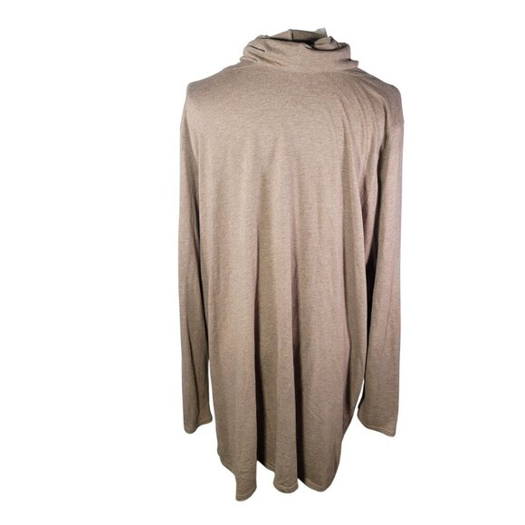 PureJill Women Tan Long Sleeve Tunic With Cowl Neck & Front Pocket Size L - Picture 6 of 11
